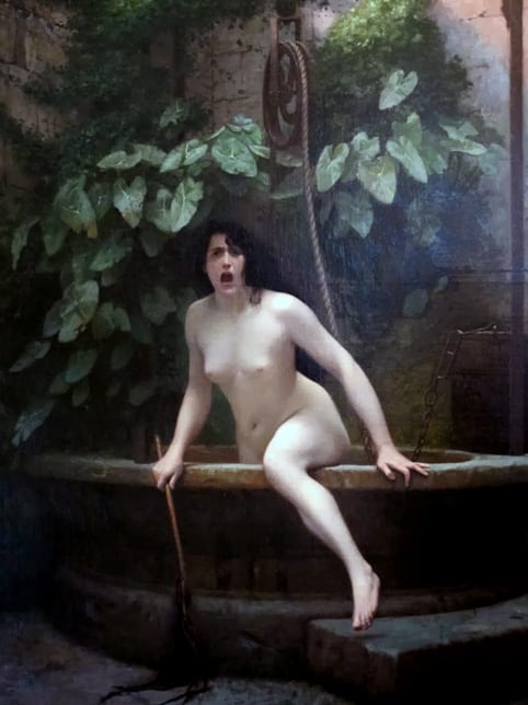 Gérôme, "La vérité sortant du puits armée de son martinet pour châtier l'humanité", 1896 (musée Anne-de-Beaujeu)
