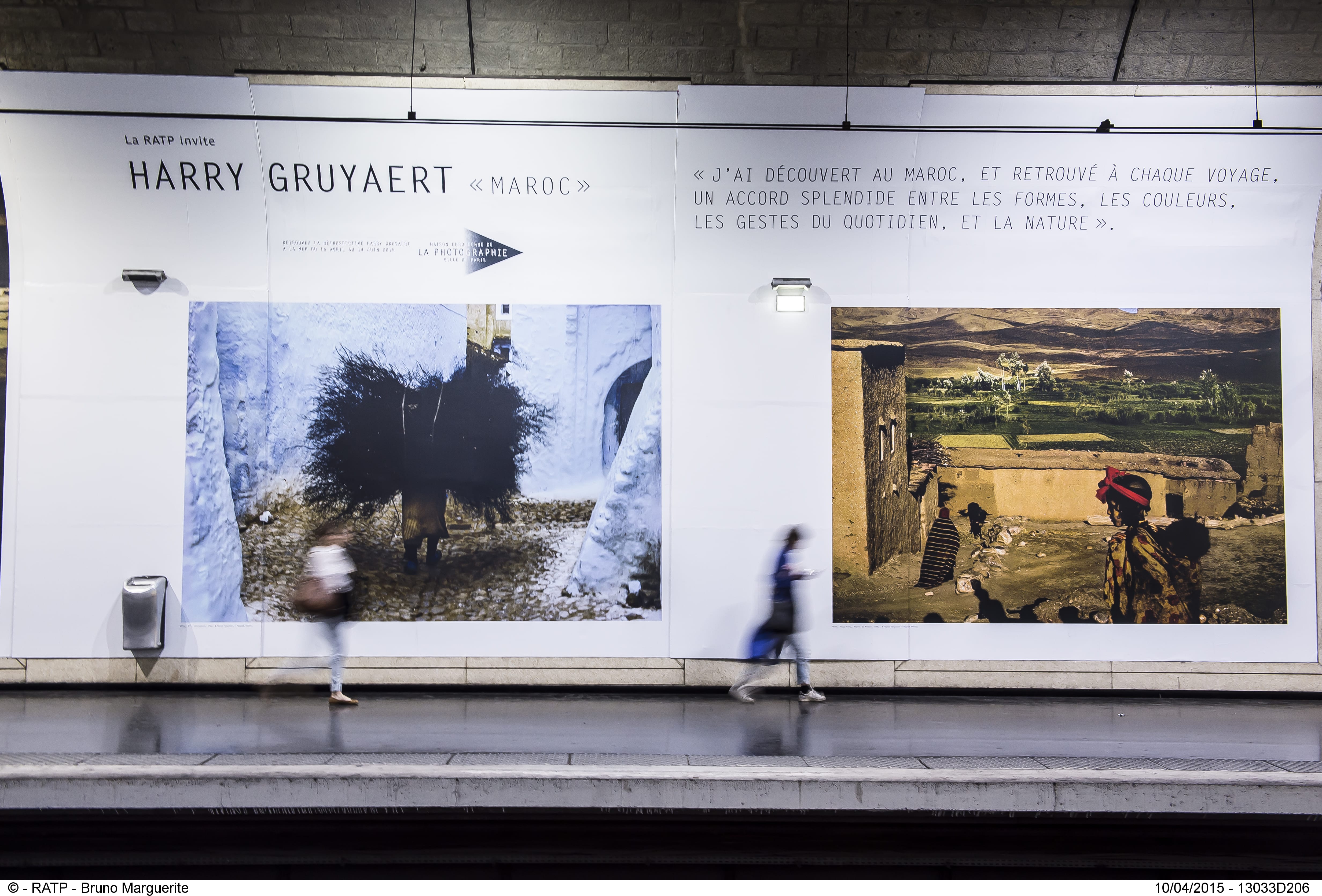 IMAGES  DU PHOTOGRAPHE  HARRY GRUYAERT DE L'AGENCE MAGNUM EXPOSEES DANS LES GARES ET STATIONS DU RESEAU DE TRANSPORT PARISIEN RATP