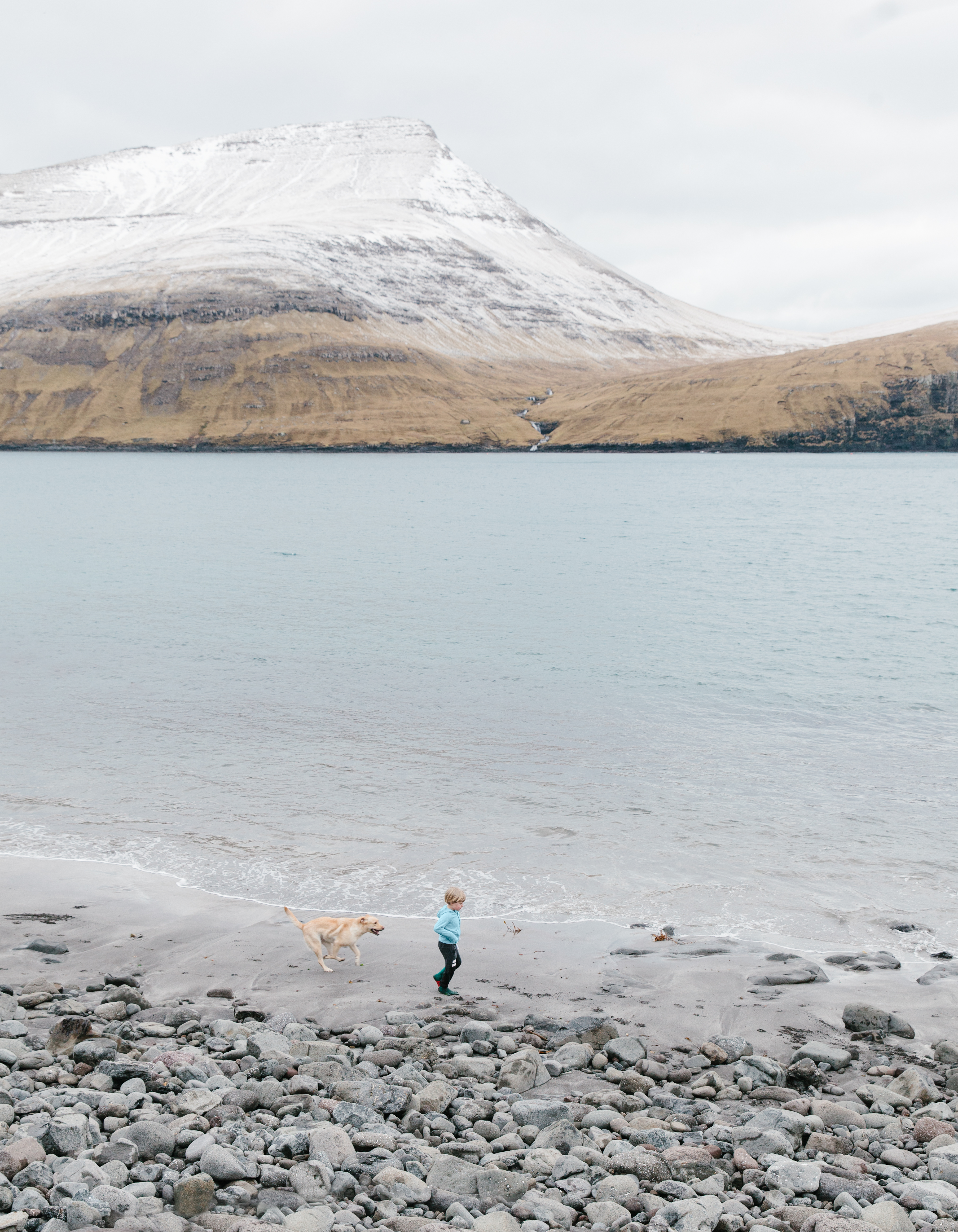 Child and dog, Faroe Islands, 2016