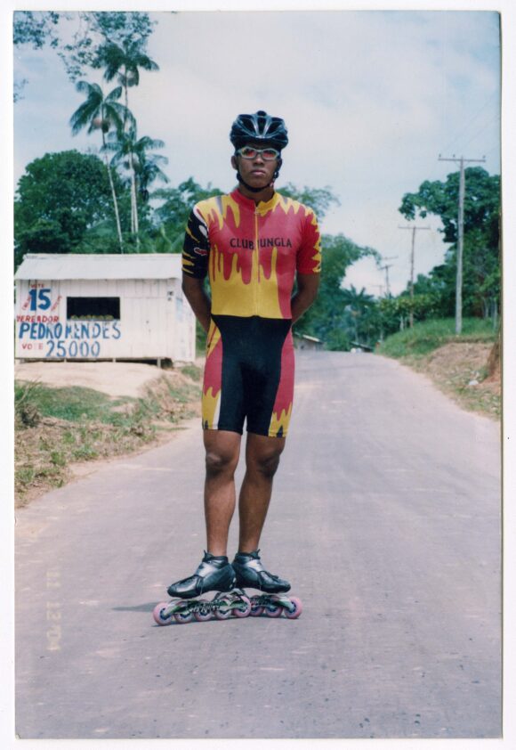 Amazonian roller skater, 2004. Anon. From Anaconda Press Archive. Leticia, Colombia. Copyright free*