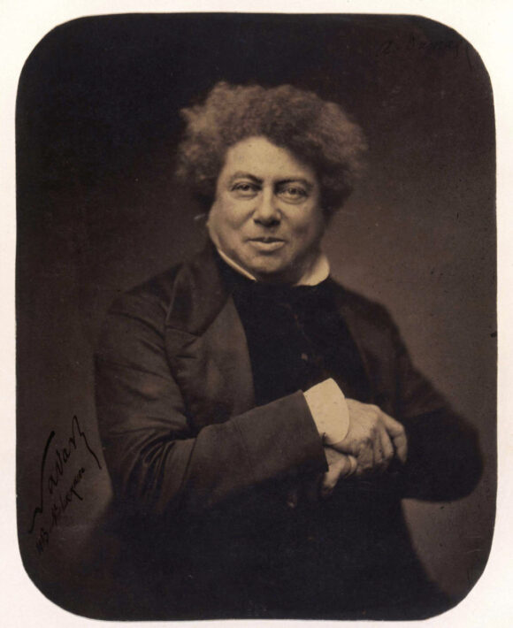 Félix Nadar, Alexandre Dumas, Épreuve sur papier salé vernie, d’après un négatif sur verre au collodion, 1855 BnF, département des Estampes et de la photographie