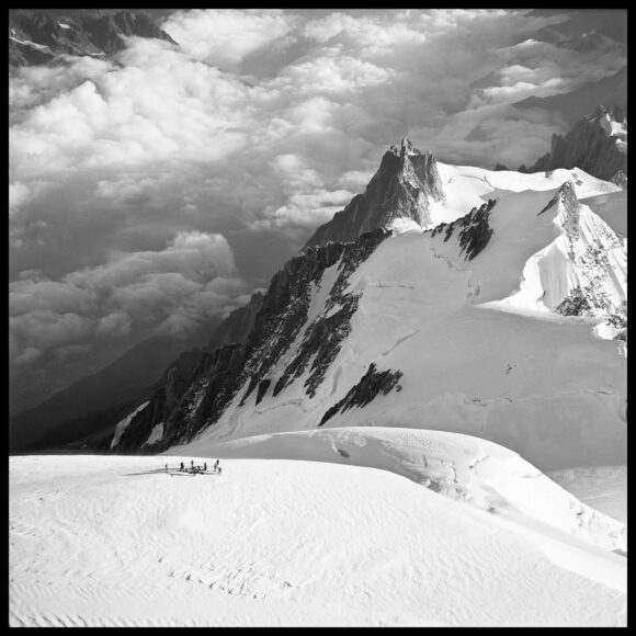 Ascension estivale du mont Blanc par les troupes de montagne, Chamonix-Mont-Blanc, 13 septembre 1963.