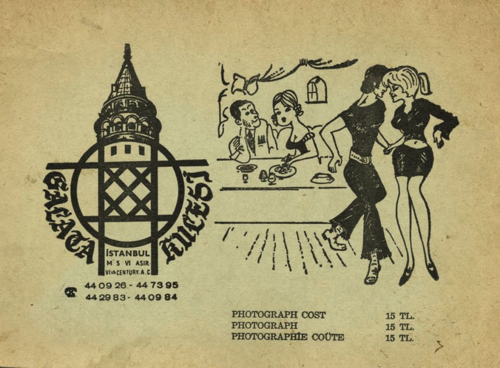 Carton d'un restaurant des années 1960-1970.