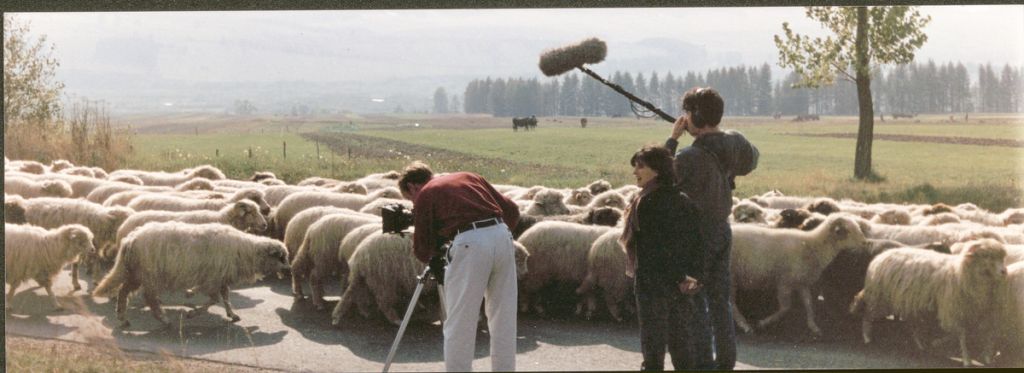 Photographie de tournage (1992) du film D’Est de Chantal Akerman