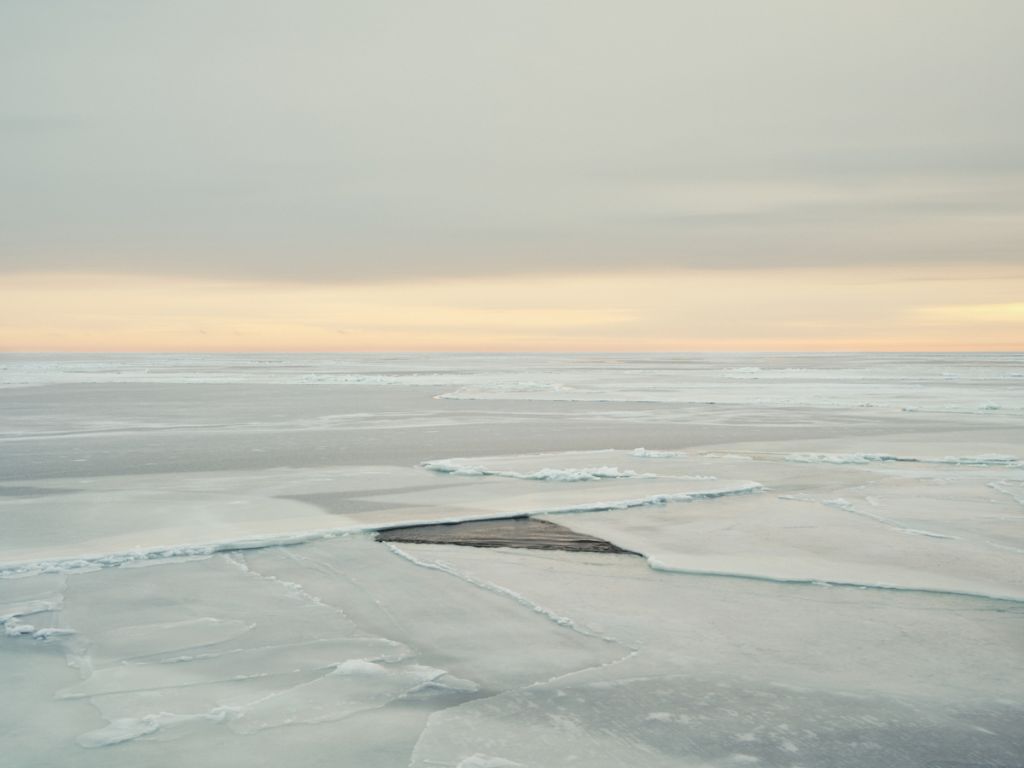 Vue de l'océan Arctique gelé