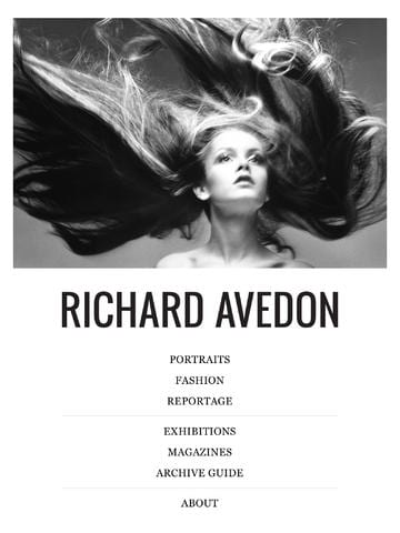 Richard Avedon sur votre iPad